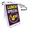 thumbnail image 2 of Lunch Special $4.99 (24" X 36") Standard A-Frame Signicade, Includes Decal Applied To Stand, 2 of 4