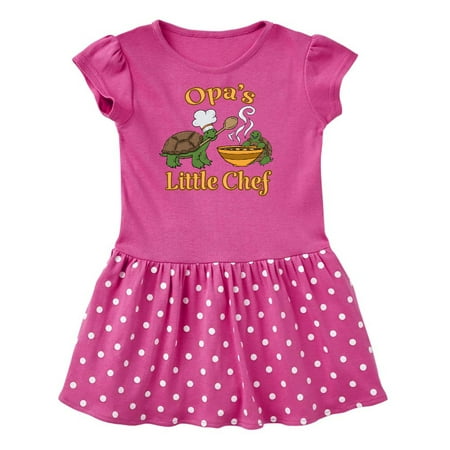 

Inktastic Opa s Little Chef with Cute Turtles Gift Toddler Girl Dress