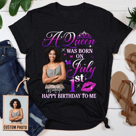 MiyazakiLy Personalized Birthday Shirt For Women with Your Photo, Custom Birthday T Shirt, Personalized Birthday Gift, Customized Shirt