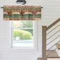 thumbnail image 5 of Wood Grain Valances for Windows, Rod Pocket Kitchen Valance Curtains - Soft & Washable Small Window Treatment for Living Room, Bathroom, Green Farmhouses Barn Star Berry 54x18inch, 1 Panel, 5 of 9
