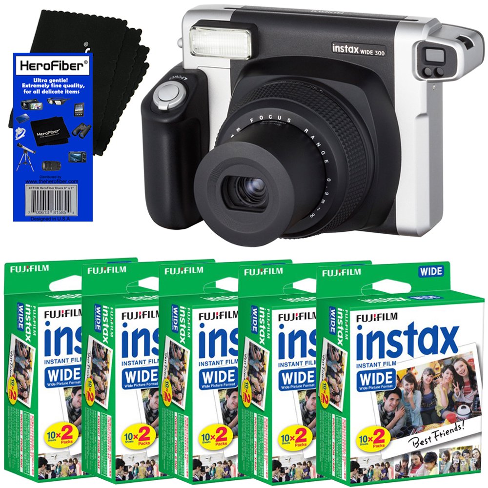 Fujifilm INSTAX 300 WideFormat Instant Photo Film Camera (Black/Silver