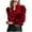 Red, variant on Velvet Mock Neck Shirts for Women Front Cutout Puff Long Sleeve Tops Vintage Solid Elegant Blouse Top Lightweight Slim-Fit Pullover Business Casual Outfits Fall Spring Clothes Green S