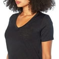 thumbnail image 4 of GAP Women's Lightweight Modal Blend V-Neck Scoop Hem T-Shirt (Black, XL), 4 of 4
