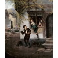 thumbnail image 2 of Beinke, Fritz 20x23 Black Ornate Wood Framed with Double Matting Museum Art Print Titled - The Naughty Schoolboys, 2 of 4