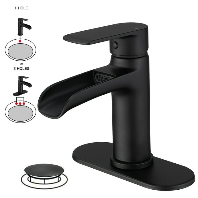 Waterfall Single Handle Single Hole Modern Bathroom Faucet Bathroom