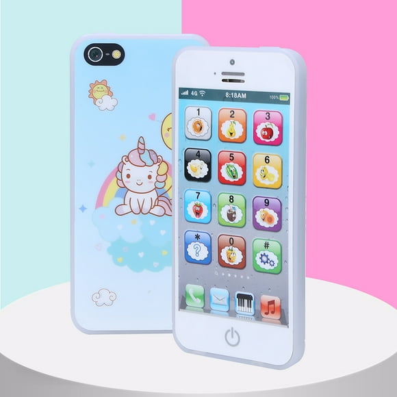 Learning Phone Toy, Baby English Learning Phone Toy Mobile Phone Early Educational Toy With Music Light for Boy Girl
