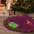 thumbnail image 3 of Lsque Geometry Dash for Christmas Tree Skirt, Merry Christmas Tree Skirt Collar, Xmas Holiday Decoration-30", 3 of 7