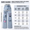 thumbnail image 4 of FEDPOP Girls Wide Leg Baggy Jeans, High Waisted Denim Pants with Pockets, Casual Y2K Loose Trousers for Kids, Blue, 8-14Y, 4 of 7