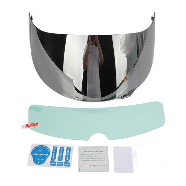 Visera para casco de motocicleta, visión Horizontal de 190°, lente gruesa de visera para casco de motocicleta, repuesto para AGV VISOR K5 S K3 SV, color plateado Jadeshay A