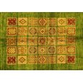 thumbnail image 1 of Ahgly Company Machine Washable Indoor Rectangle Abstract Yellow Modern Area Rugs, 2' x 3', 1 of 4