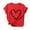 Red, variant on Valentines Day Gifts Zpanxa Valentines Shirts for Women, Cute Casual Summer Tops, Graphic Tees for Teen Girls, Ladies Tops and Blouses, Fashion Short Sleeve Heart Shirts Gray S
