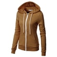 thumbnail image 3 of H2H Womens Casual Slim Fit Zip up Hoodie Long Sleeve Solid Colors (CWOHOL030), 3 of 6