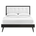 thumbnail image 7 of Modway Willow Queen Wood Platform Bed with Splayed Legs in Black/White, 7 of 7