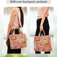thumbnail image 4 of FORMRS Womens Corduroy Tote Bag Crossbody Shoulder Handbag with Pocket, Abstract Orange Flowers, 4 of 7