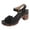 A-Black65, variant on Yuanlong Womens Sandals Flower Ankle Buckle Strap Casual Shoes Open Toe Square Heels Comfort Beach Sandals