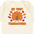 thumbnail image 4 of Inktastic My First Thanksgiving with Cute Turkey Boys or Girls Long Sleeve Baby Bodysuit, 4 of 5