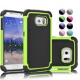 thumbnail image 1 of Galaxy S6 Case, Samsung Galaxy S6 Case, [Black] Rugged Rubber Plastic Impact Defender Slim Hard Case Cover Shell For Samsung Galaxy S6 S VI G9200 GS6 All Carriers, 1 of 4