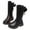 M-Black474, variant on MEZZALL Toddler Girls Winter Fashion Boots Warm Long Calf Height Leather Booties For Kids Stylish Boots Non- Comfortable Shoes Stylish