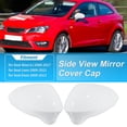 thumbnail image 2 of Cubierta de espejo de ala de puerta Unique Bargains para Seat Ibiza 6J 2008-2017, carcasas de espejo retrovisor izquierdo y derecho para Seat León Exeo 2008-2013, blanca, 2 of 7