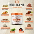 thumbnail image 5 of The Genius Brand Genius Brilliant Brew - Natural Coffee Substitute for Clear Thinking, Energy & Immune Support - No Crash or Jitters - Powered by Nootropics - Non-GMO - 30 Servings - Sweet Cocoa, 5 of 8