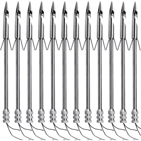 10PCS Fishing Slingshot Arrow Stainless Steel Slingshot Arrow Fishing Darts Bow Shooting Points