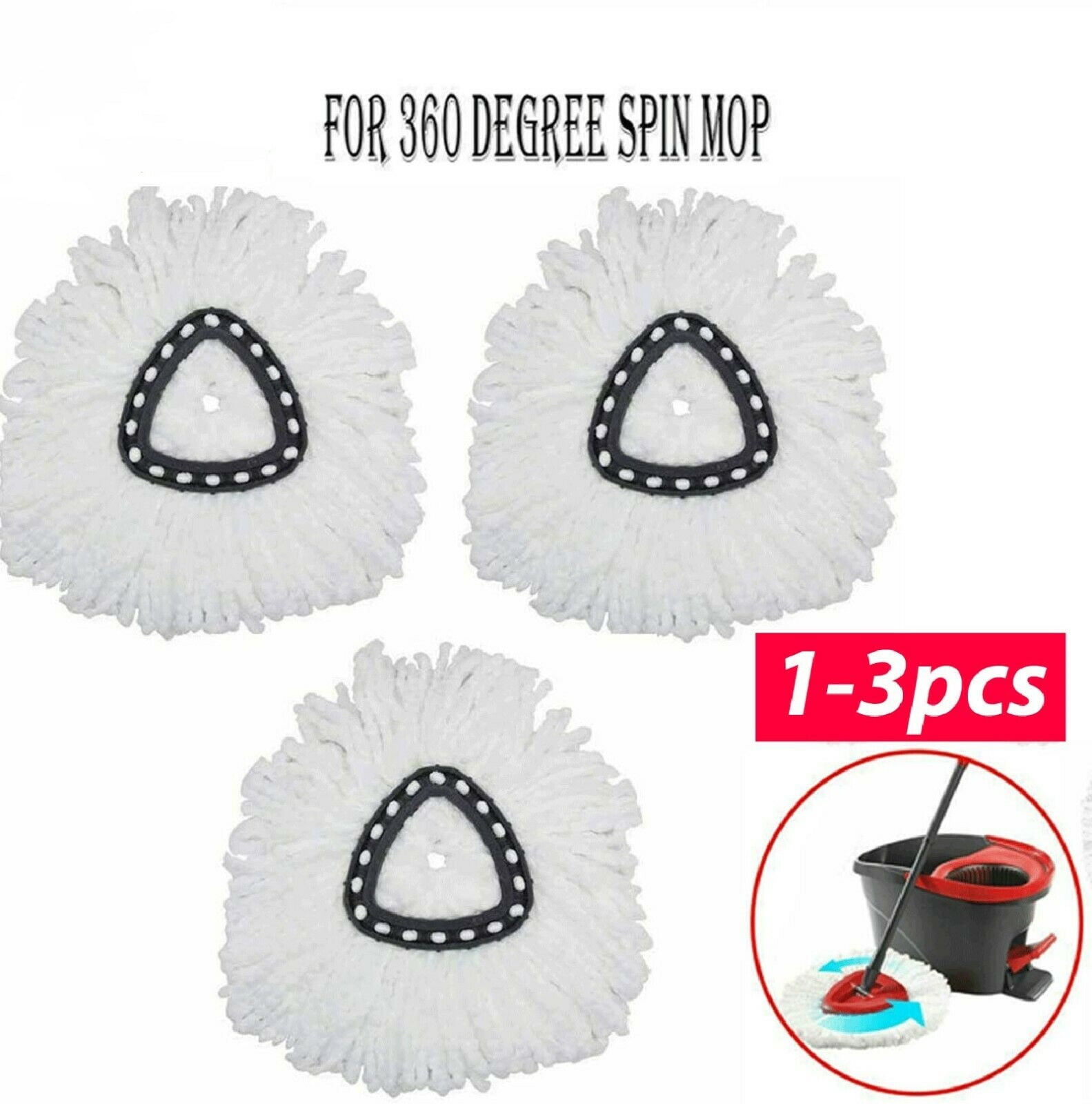 For OCedar Spin Mop Refill, Mop Head Replacement Cleaning for OCedar