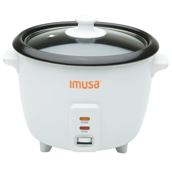 IMUSA 3cup Electric Rice Cooker, White