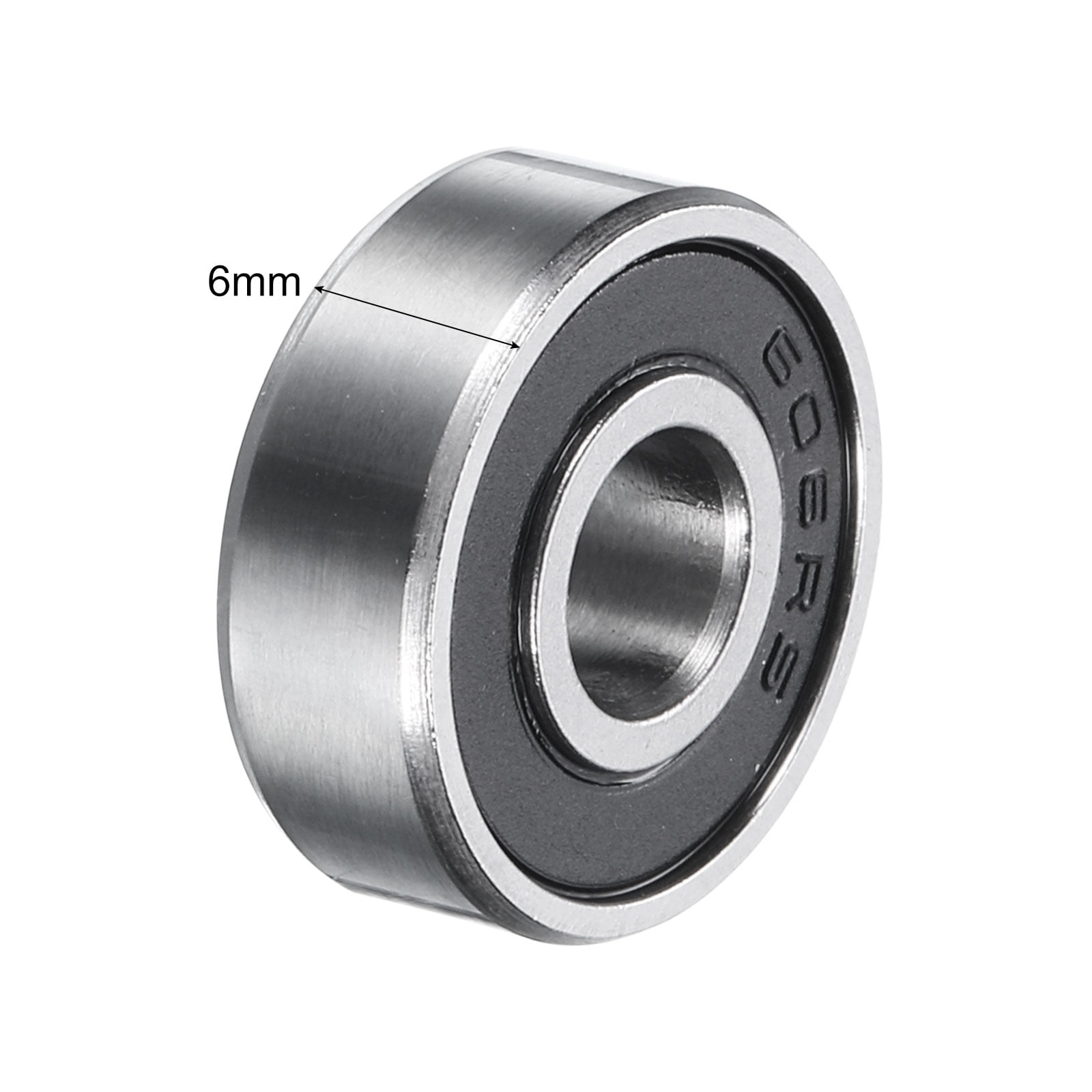 Uxcell 50Pcs 606-2RS Deep Groove Ball Bearings 6mm x 17mm x 6mm Double Sealed Stainless Steel