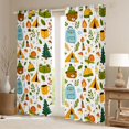thumbnail image 2 of Manfei Lovely Bear Kitchen Curtains,Cute Camping Print Black Out Curtains Pack of 2 (42x63 Each),White, 2 of 7