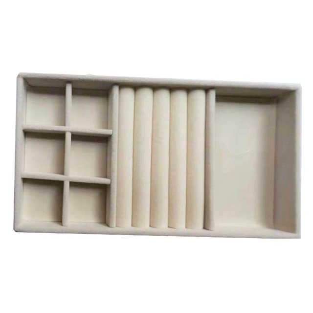 justharion Stackable Jewelry Tray Multipurpose Portable Velvet for Rings Earring Bangle