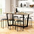 thumbnail image 2 of RELAX4LIFE 6-Pack Metal Stackable Stools, 17.5’’ Backless Nesting Stools w/Round Top, Metal Frame for Home Office School, Adults Students Flexible Seating, Portable Classroom Stools Set of 6 (Black), 2 of 9