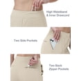 thumbnail image 4 of Pdbokew Womens Golf Pants Lightweight with Zipper Pockets Petite Ankle Dressy Golf Work Business Casual Slacks Beige L, 4 of 8