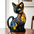 thumbnail image 6 of Cat Lamp,Retro Cats Stained Resin Cat Tabletop Night Light,Stained Cats Lamps,3D Cute Pet Themed Led Table Lamps,Gifts for Cats Lovers, 6 of 7