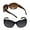 Black/Tortoise, variant on 2 Pair of "The Fashionista" Womens Designer Bifocal Sunglasses - Outdoor Reading Glasses - Black/Black - 1.25