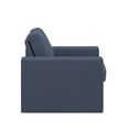 thumbnail image 6 of Weston Home Glen Park Modern Linen Accent Chair with 1 Hidden Metal Wire Storage Drawer, Blue, 6 of 7