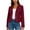 Wine-women summer top, variant on Yourumao Women's Cropped Blazers Long Sleeve Blazer with Pocket Slim Solid Color Open Front Jackets Business Casual Jacket