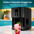 thumbnail image 6 of Auseo Ice Maker Countertop with Soft Chewable Ice, 44 Lbs/24H, Self-Cleaning, One-Click Operation for Home/Party(Black), 6 of 6