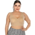 thumbnail image 2 of KingShop Women's Front Sport Bra With Pads Yoga Bra Comfort Sleep Bra Plus Size, 2 of 6