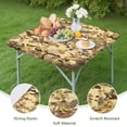 thumbnail image 4 of Desert Camo Beige Pattern Square Fitted Tablecloth with Elastic Edge,Square Table Cover,Washable Elastic Table Cover for Home Kitchen Party Decor 36"x36", 4 of 6