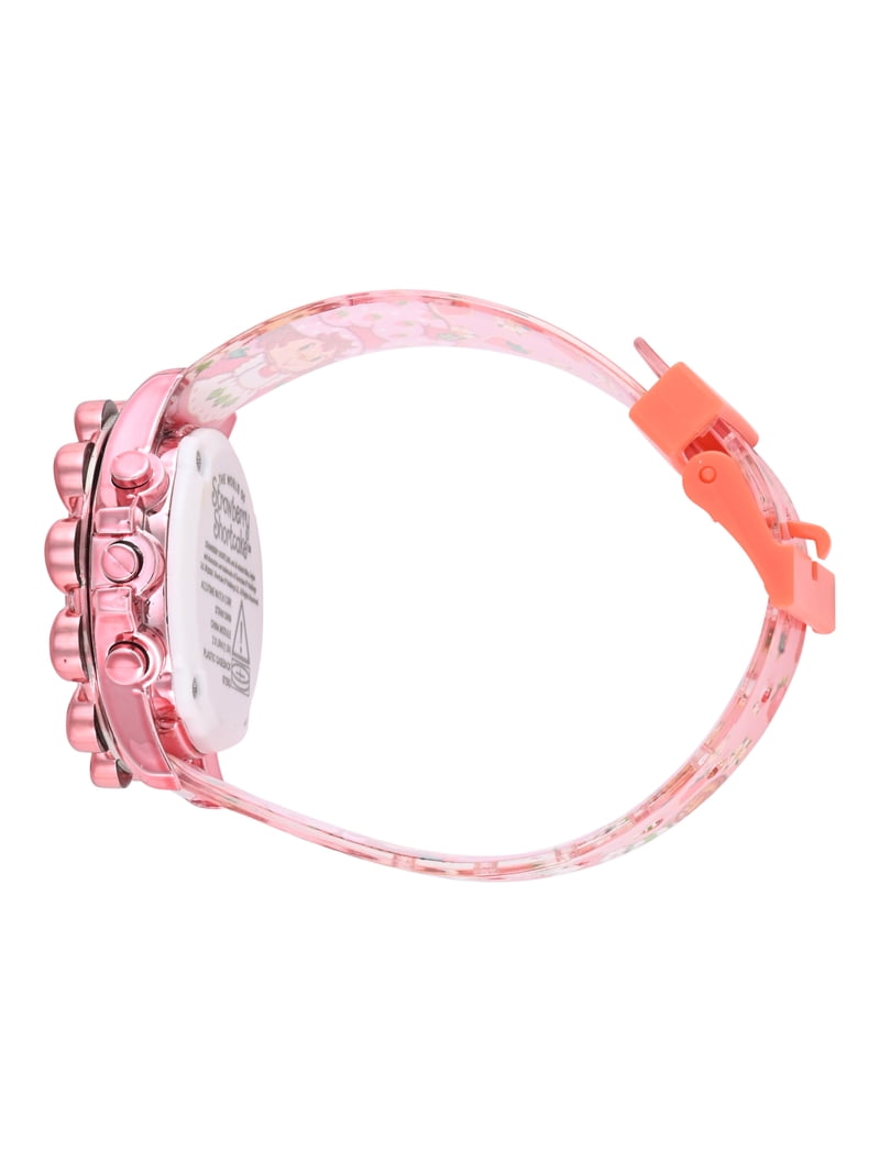 Strawberry Shortcake Grils Pink Strawberry Printed Silicone Strap