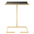 thumbnail image 2 of Safavieh Neil Solid Classic Accent Table, Gold Leaf/Black Glass, 2 of 10