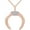 Rose, variant on Crescent Moon Pendant Necklace Gift For Women Round Cut White & Black Diamond Real 925 Sterling Silver With 14K White Gold Plated Gold Plated