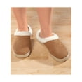 thumbnail image 3 of Cape Cod Slippers, Double Welted Rubber Soles, Faux Suede Liner, Lightweight, Womens Fashion - Beige, XX-Large, 3 of 5