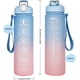 thumbnail image 4 of Botella deportiva de 1 litro Sailing con pajita marcadores de hora inspiradores azul, 4 of 5