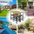 thumbnail image 6 of SYNGAR 10 Pieces Patio Furniture Set, Outdoor Patio Conversation Set with Foldable Acacia Wood Table and Chairs, Patio Furniture for Garden, Balcony, Poolside, Backyard, Brown, 6 of 10