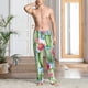 thumbnail image 2 of Fotbe Flowers and Cactus Pantalones de Pijama para Hombre, Pantalones de Dormir, Pantalones de Casa con Cintura Ajustable y Bolsillos-X-Large, 2 of 6
