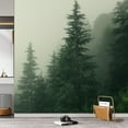 thumbnail image 3 of Idea4wall 3pcs Green Pine Trees Nursery Decor Stick Wallpaper Removable Wall Murals Large Wall Stickers for Home Decoration, 72"x72", 3 of 5