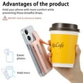 thumbnail image 6 of for iPhone 16 Plus Back Wallet Case with Card Holder Zipper Pocket, Wristband Flip Kickstand, RFID Blocking Secure Hand Grip PU Leather Shockproof Clear Phone Cover for iPhone 16 Plus, Pink, 6 of 10