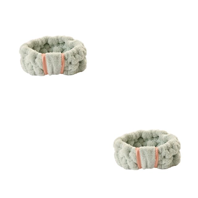 Sonducket Lazos para el cabello de cara ajustable Coral Fleece Diadema deportiva Accesorios de estilo para Spa Maquillaje Cuidado de la piel Type2 NO2