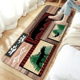 thumbnail image 2 of Cabin Bear Bathroom Rug Rustic Lodge Wildlife Bath Mat Vintage Black Bear Cabin Bathroom Rugs Washable Door Mats Flannel Water Absorbent Floor Carpet for Bedroom Kitchen Indoor Home Decor(17X29 Inch), 2 of 5